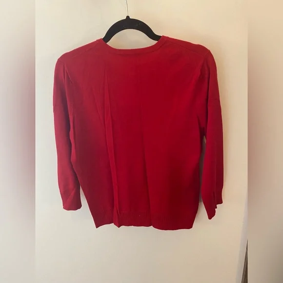 Cable & Gauge Red Cardigan - Picture 2 of 4